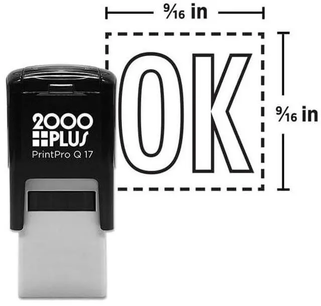 Main image of 2000 Plus PrintPro Q17 Square Self-Inking Custom Stamp, 5/8 x 5/8 Inch Impression Area Small Loyalty Card Stamp
