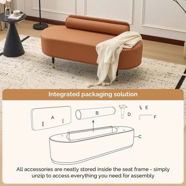 Alt view image 7 of 7 - Waiting Room Bench with Low Back, 53.5" Office Guest Chair, Faux Leather Upholstered Reception Seating, Lobby Bench for Beauty Salon Barbershop Airport Bank Hall Room Conference