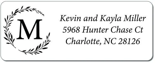 Main image of Personalized Return Address Labels Simple - Set of 240 Elegant Custom Mailing Labels for Envelopes, Self Adhesive Flat Sheet Rectangle Personalized Name Stickers (White)