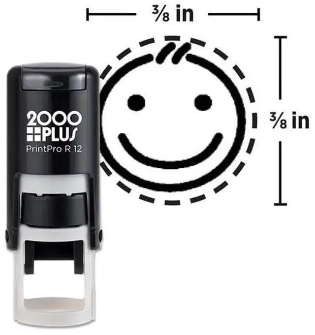 Main image of 000 Plus PrintPro R12 Round Self-Inking Stamp Custom Logo Rubber Stamps, Round Self-Inking Stamp, I 3/8 Inch Diameter Impression, Personalized Business or Craft Stamp