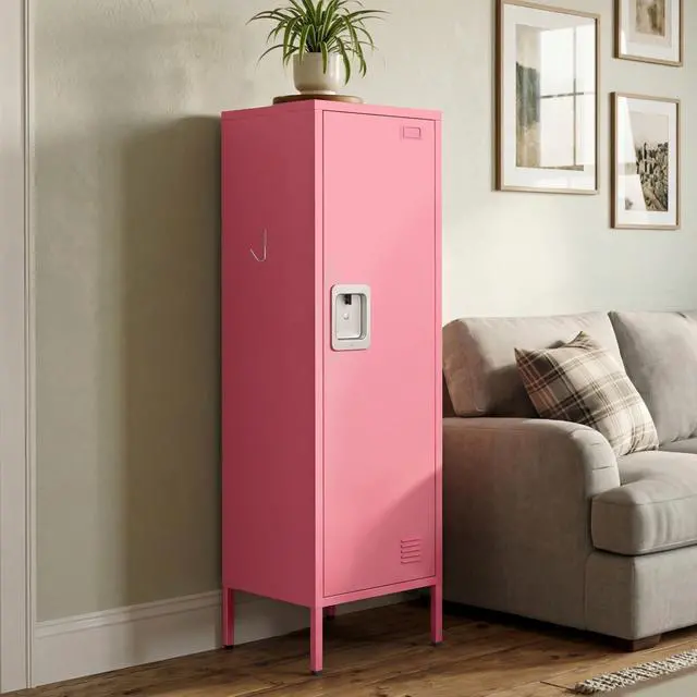 Alt view image 5 of 6 - Metal Storage Cabinet, Lockable Storage Locker with Door, Tall Metal Cabinet for Home School Gym Office Employee Kids Use