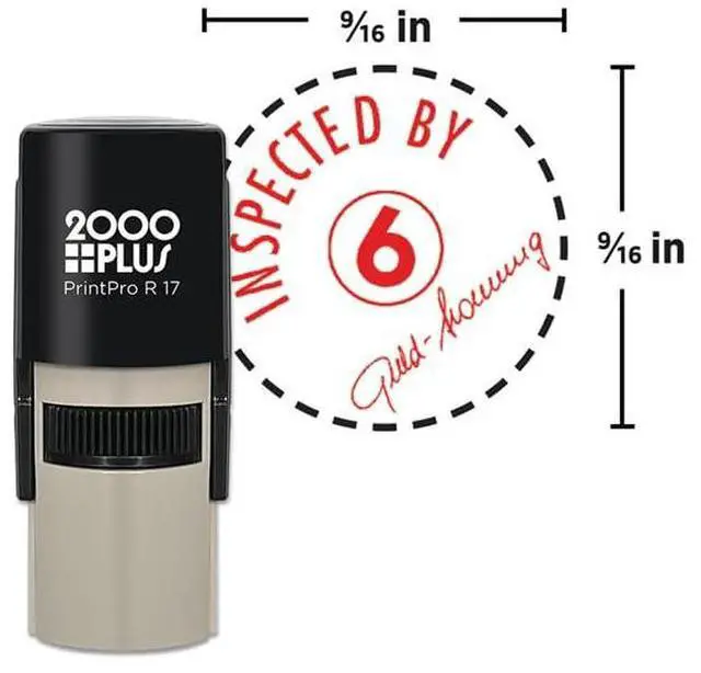 Main image of 2000 Plus PrintPro R17 Round Self-Inking Stamp Custom Logo Rubber Stamps, Round Self-Inking Stamp, I 9/16 Inch Diameter Impression, Personalized Business or Craft Stamp