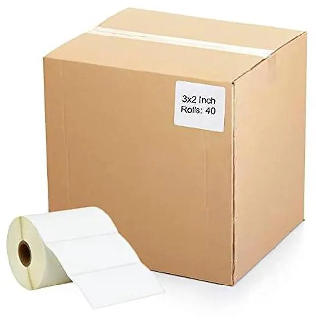 Main image of Direct Thermal Labels - 3" x 2" - Perforated UPC Barcode FBA Address Labels with Premium Adhesive, Compatible with Zebra & Rollo Label Printers - 40 Rolls