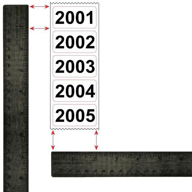 Alt view image 2 of 3 - Consecutively Numbered Labels Self Adhesive Durable Vinyl- Measure: 2" X 1" by (ROLL 2001-2500)
