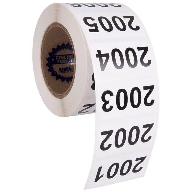 Alt view image 3 of 3 - Consecutively Numbered Labels Self Adhesive Durable Vinyl- Measure: 2" X 1" by (ROLL 2001-2500)