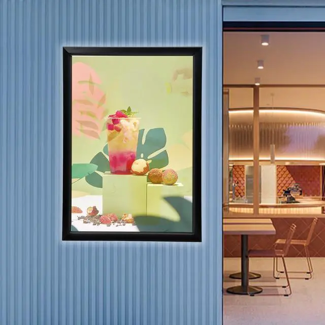 Alt view image 5 of 7 - 24 x 33 Inch LED Movie Poster Frame Home Theater Wall Mounted Advertising Picture Frame Display Led Light Box Sign Advertising Display