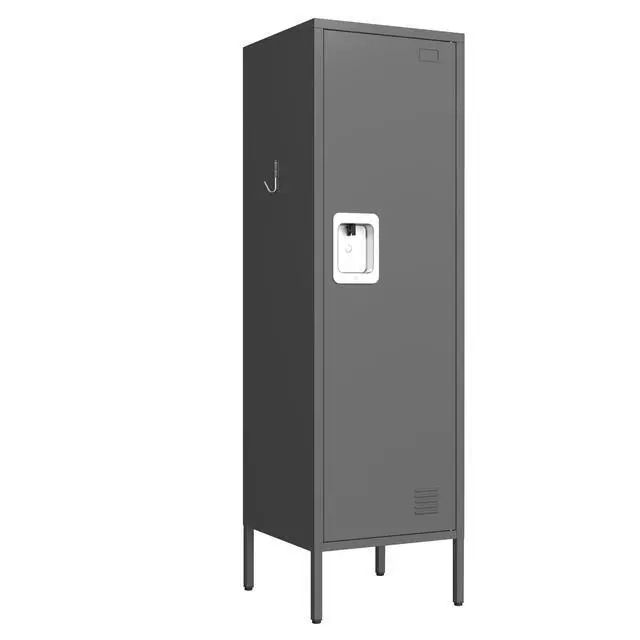 Alt view image 4 of 7 - Metal Storage Cabinet, Lockable Storage Locker with Door, Tall Metal Cabinet for Home School Gym Office Employee Kids Use