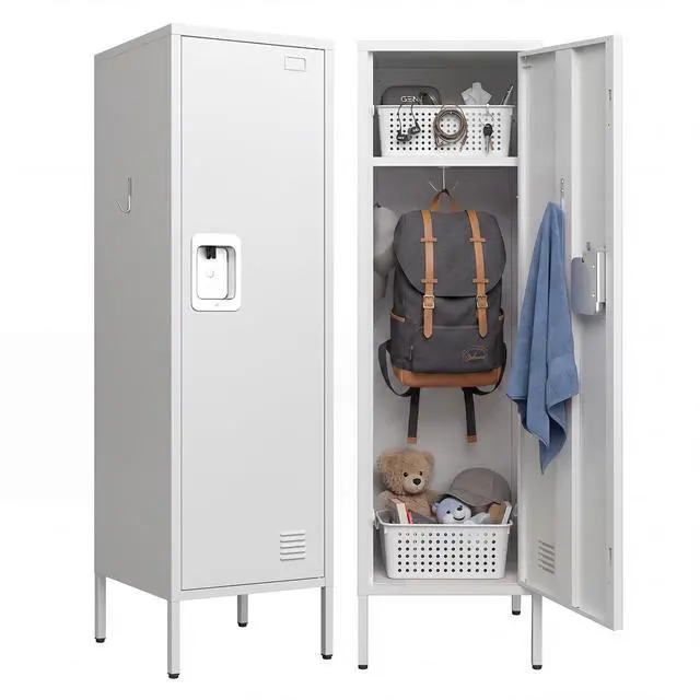 Main image of Metal Storage Cabinet, Lockable Storage Locker with Door, Tall Metal Cabinet for Home School Gym Office Employee Kids Use