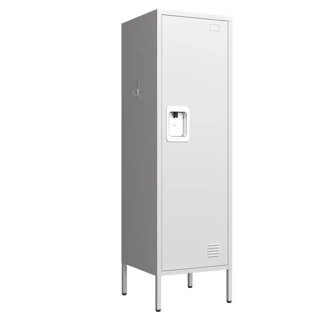 Alt view image 6 of 7 - Metal Storage Cabinet, Lockable Storage Locker with Door, Tall Metal Cabinet for Home School Gym Office Employee Kids Use