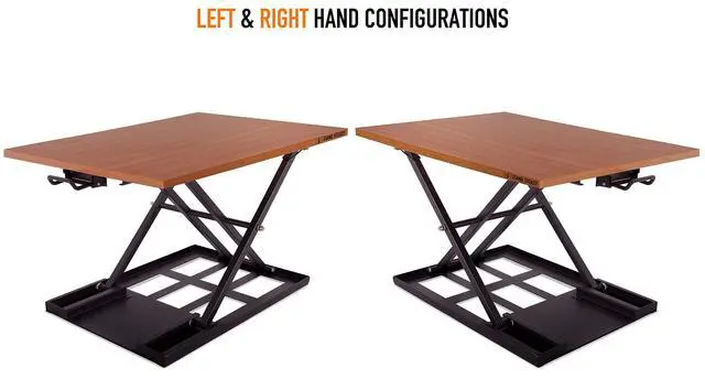 Alt view image 7 of 7 - X-Elite Pro, Ergonomic Adjustable Height Standing Desk Converter for Home or Office, Easy Lift Sit to Stand Laptop Desk Riser for Laptop and Computer Monitor (Cherry, 28in x 20in)