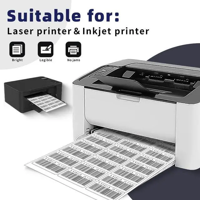 Alt view image 4 of 7 - 1" x2-5/8 Self Adhesive Address Labels, 30UP Blank Shipping Labels, FUSKU, FBA Mailing Labels for Inkjet and Laser Printer, 30000 Sticker Labels (1000 Sheets), 30 Labels per Sheet