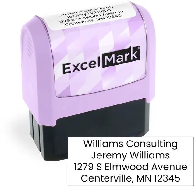 Main image of Custom Stamp - Clear & Crisp Impressions - Vibrant Colors & Patterns - Use for Address Stamp and More - Made in America (Violet)