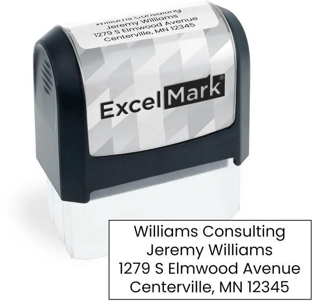 Main image of Custom Stamp - Clear & Crisp Impressions - Vibrant Colors & Patterns - Use for Address Stamp and More - Made in America (Black)