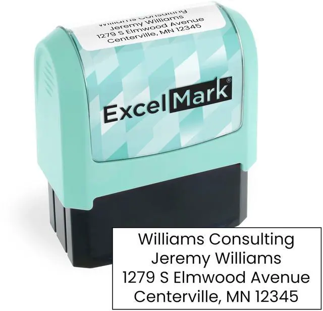 Main image of Custom Stamp - Clear & Crisp Impressions - Vibrant Colors & Patterns - Use for Address Stamp and More - Made in America (Seafoam)