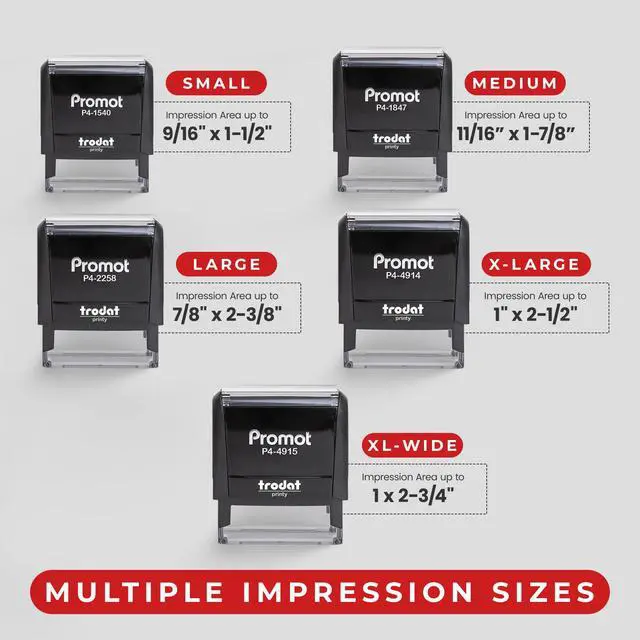 Alt view image 5 of 7 - 3-Line Self Inking Stamp (Small) - Customizable Font & Ink Color | Crisp & Consistent Impressions, Thousands of Clear Stampings, Fast One-Hand Operation, Built-In Self-Inking Mechanism