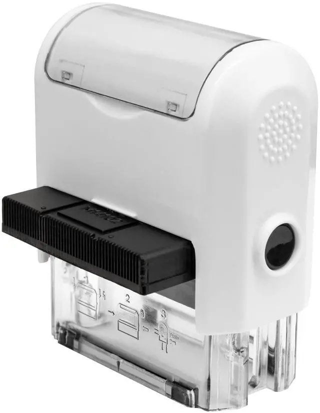 Alt view image 3 of 6 - for Deposit Only Customized Office Self Inking Stamp - 3-Lines - Medium - Choose from 15 Ink Colors