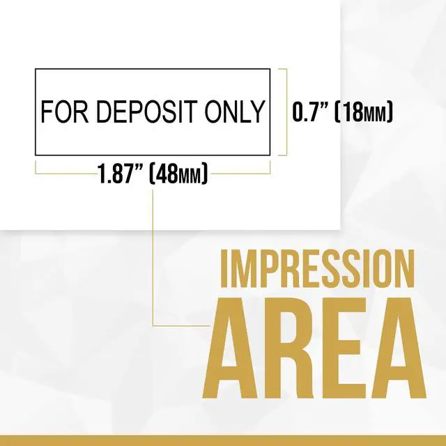 Alt view image 5 of 6 - for Deposit Only Customized Office Self Inking Stamp - 1-Line - Medium - Choose from 15 Ink Colors