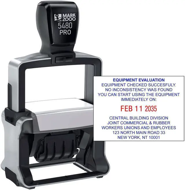 Main image of 5480 Professional Self Inking Date Stamp with Custom Text - Up to 10 Lines of Text