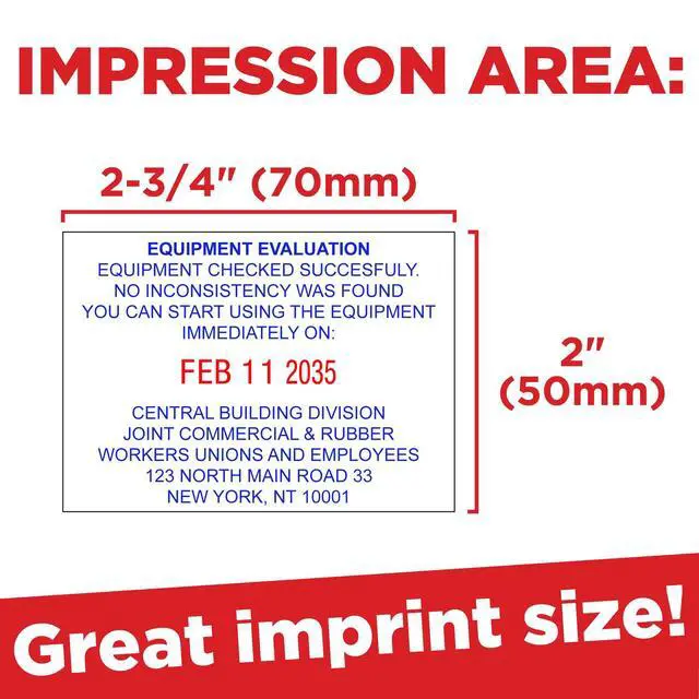 Alt view image 3 of 3 - 5480 Professional Self Inking Date Stamp with Custom Text - Up to 10 Lines of Text