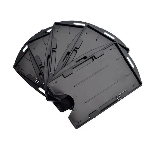 Alt view image 6 of 6 - 5 Pack - Black Dual Card ID Badge Holder - Holds 2 Cards - Rigid Hard Plastic - Double Sided Card Holder for Horizontal or Vertical Badges - Open Face Design