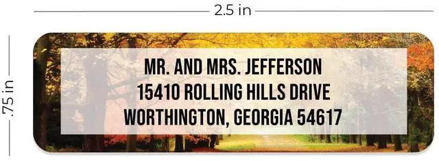Alt view image 5 of 6 - Breathtaking Landscape Rolled Address Labels / 500 Personalized Return Address Labels/Designer Address Stickers in Elegant Plastic Dispenser
