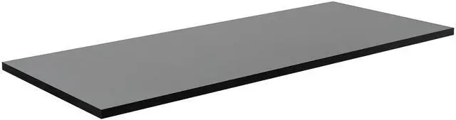 Main image of Black 55 x 24 inch Solid Square Corner Table Top, DESK-TOP55B-S | One-Piece Desktop, For Height Adjustable Sit Stand Desk Frames, Home and Office Furniture Sets, Universal