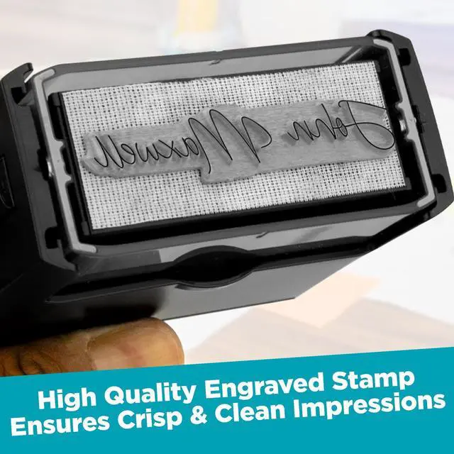 Alt view image 5 of 5 - Personalized Business Custom Self-Inking Rectangular Logo or Text Stamp - Choose from 15 Ink Colors