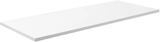 Main image of White 55 x 24 inch Solid Square Corner Table Top, DESK-TOP55W-S | One-Piece Desktop, For Height Adjustable Sit Stand Desk Frames, Home and Office Furniture Sets, Universal