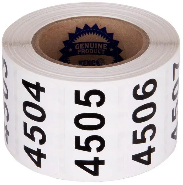 Main image of Consecutively Numbered Labels Self Adhesive Durable Vinyl- Measure: 2" X 1" by (ROLL 4501-5000)