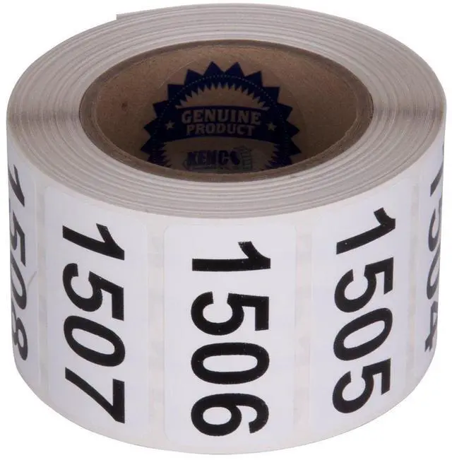 Main image of Consecutively Numbered Labels Self Adhesive Durable Vinyl- Measure: 2" X 1" by (ROLL 1501-2000)