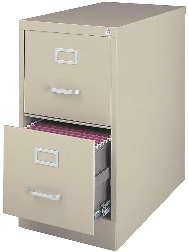Main image of 2-Drawer Vertical File Cabinet, Letter, Lockable, 26.5 in D | Locking storage for letter-size documents in everyday office use