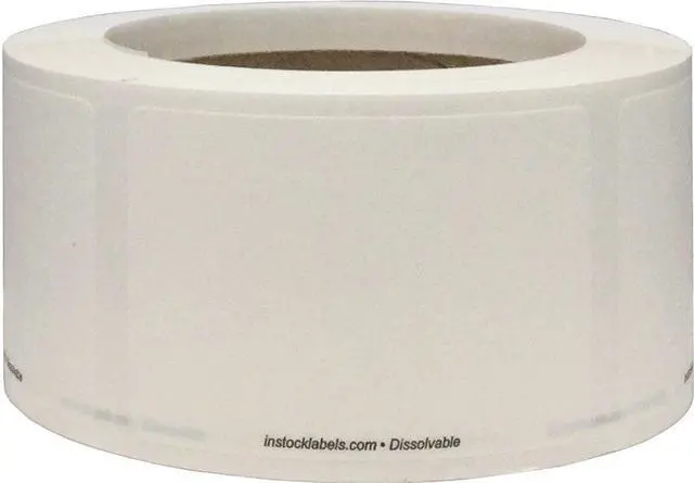Main image of InStockLabels Dissolvable Food Storage Labels, 2 x 3 Inch, 5 Case of 500 Label Rolls - Convenient Blank Adhesive Stickers for Organization and Food Rotation, Meal Prep Stickers Dissolve in Water