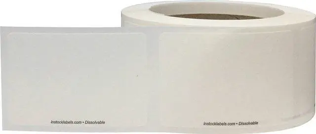 Alt view image 2 of 6 - InStockLabels Dissolvable Food Storage Labels, 2 x 3 Inch, 5 Case of 500 Label Rolls - Convenient Blank Adhesive Stickers for Organization and Food Rotation, Meal Prep Stickers Dissolve in Water