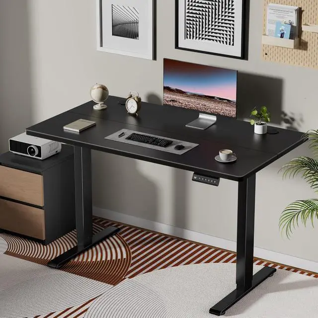 Alt view image 2 of 6 - Dual Motor Electric Standing Desk Frame, Height Adjustable Desk Legs for Max 44" x 70.8" Desktop with 330 LBS Capacity, Ergonomic Sit Stand Up Desk Base for Home Office, Black (Frame Only)