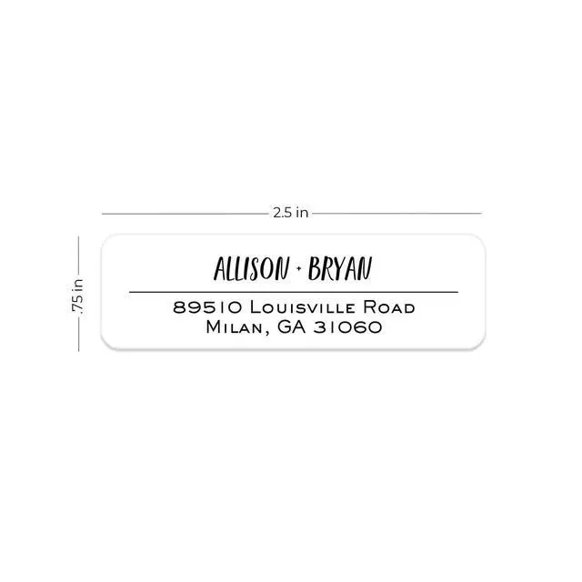 Alt view image 5 of 6 - Clear Mixed Font Rolled Address Labels / 500 Personalized Return Address Labels/Designer Address Stickers in Elegant Plastic Dispenser