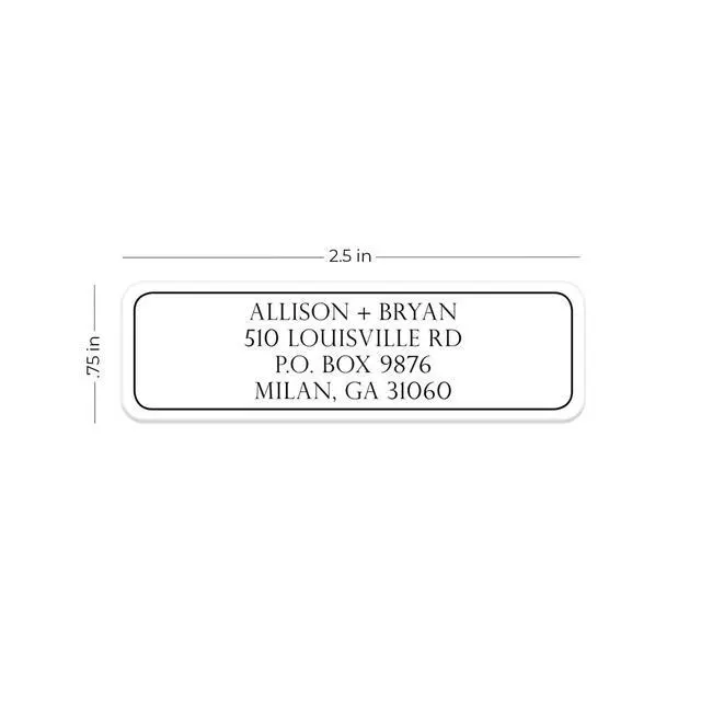 Alt view image 5 of 6 - Clear Outline Rolled Address Labels / 500 Personalized Return Address Labels/Designer Address Stickers in Elegant Plastic Dispenser