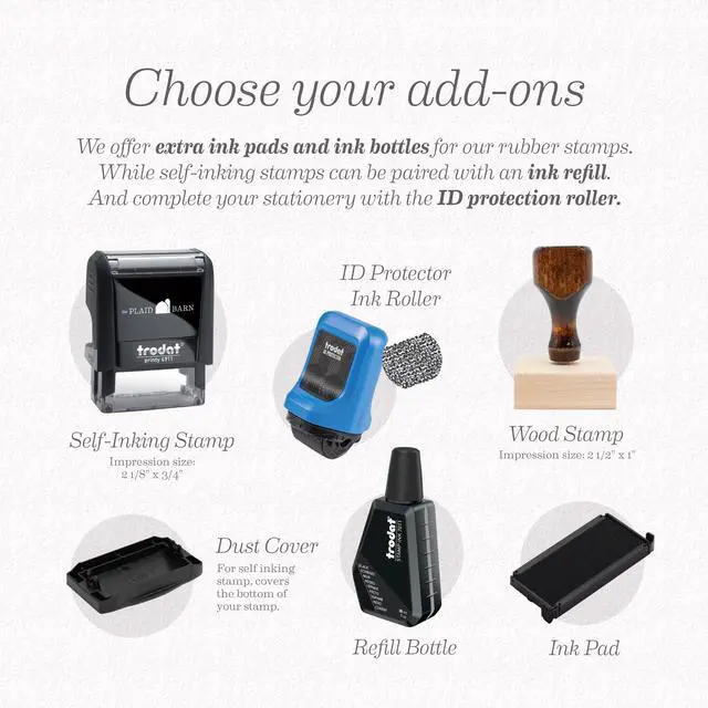 Alt view image 3 of 6 - Custom Return Address Stamp, Personalized Self-Inking Address Stamps | Personalized address stamp self-inking for envelopes & wedding invitations. Housewarming gift. Handmade in USA