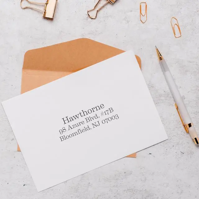 Alt view image 5 of 6 - Custom Return Address Stamp, Personalized Self-Inking Address Stamps | Personalized address stamp self-inking for envelopes & wedding invitations. Housewarming gift. Handmade in USA