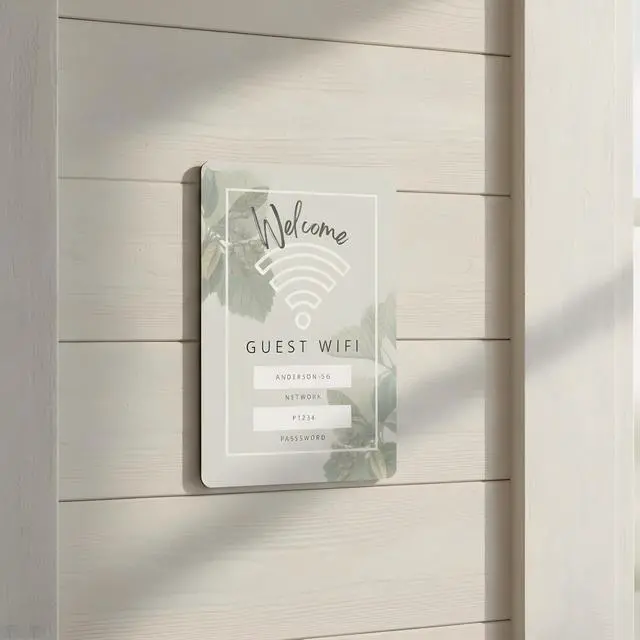 Alt view image 4 of 5 - Custom Sign - 5x7 inches - Acrylic Plastic Sign for Indoors - Personalized Business and Home Signs - Sign with Stand