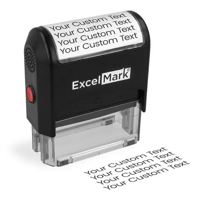 Main image of Self Inking Rubber Stamp with up to 4 Lines of Custom Text (Large)
