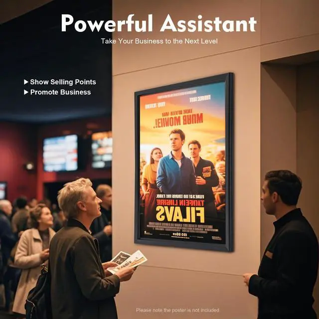 Alt view image 2 of 7 - 27"x40" LED Backlit Poster Frame Movie Poster Frame Art Picture Light Box Advertising Display Frame Movie Poster Light Box Home Theater Wall Mounted for Movie Poster Advertising Display