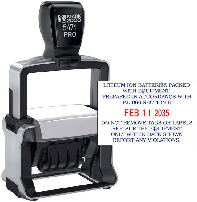 Main image of 5474 Professional Self Inking Date Stamp with Custom Text - Up to 8 Lines of Text