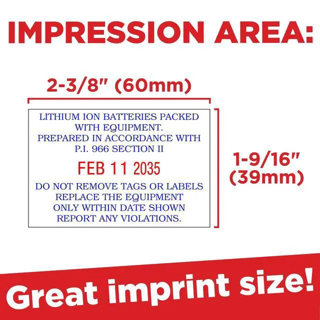 Alt view image 3 of 3 - 5474 Professional Self Inking Date Stamp with Custom Text - Up to 8 Lines of Text