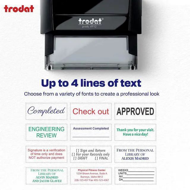Alt view image 6 of 7 - 3-Lines Custom Self-Inking Stamp- Return Address Stamp (Medium)