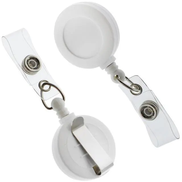 Main image of Bulk 25 Pack - Premium Retractable ID & Key-Card Badge Reels with Secure Metal Belt Clip and 34 Pull by