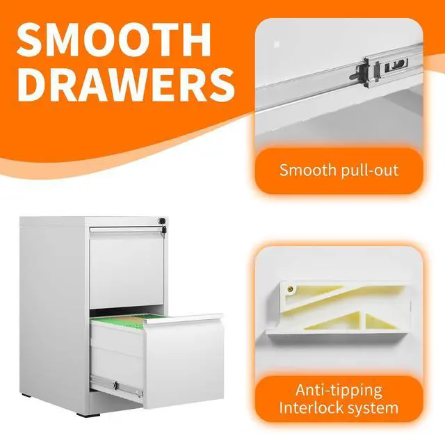 Alt view image 4 of 6 - Metal File Cabinet with Drawer Heavy Duty Locking File Cabinets | Home Office Steel Filing Cabinet Vertical File Cabinets for Legal/Letter Size File,Assembly Required