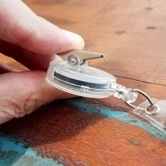 Alt view image 5 of 7 - Bulk 25 Pack - Translucent Retractable ID Badge Reels with Alligator Swivel Clip - Badge Holder Blanks with Swivel Clips for Nurses, Teacher, and Office Employees by (Assorted Colors)