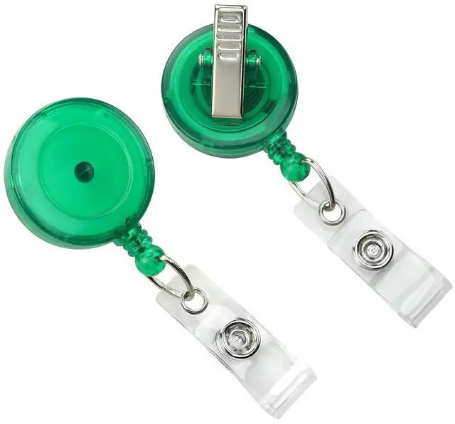 Alt view image 6 of 7 - Bulk 25 Pack - Translucent Retractable ID Badge Reels with Alligator Swivel Clip - Badge Holder Blanks with Swivel Clips for Nurses, Teacher, and Office Employees by (Assorted Colors)