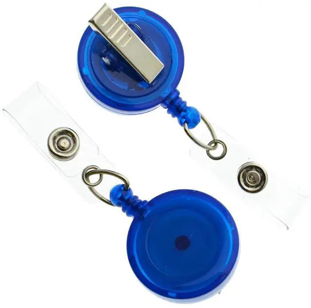 Alt view image 7 of 7 - Bulk 25 Pack - Translucent Retractable ID Badge Reels with Alligator Swivel Clip - Badge Holder Blanks with Swivel Clips for Nurses, Teacher, and Office Employees by (Assorted Colors)