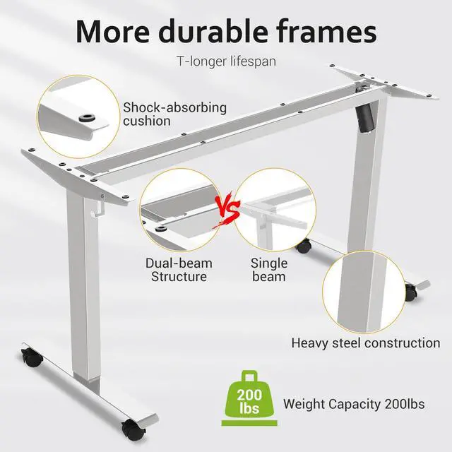 Alt view image 6 of 7 - Electric Standing Desk Adjustable Height, 71 x 28in Sit Stand up Desk with Outlets, Mouse Pad,Wheels,3 USB Ports & 3 Power Outlets, Casters, Hooks,4 Memory Preset Heights Home Office,Oak